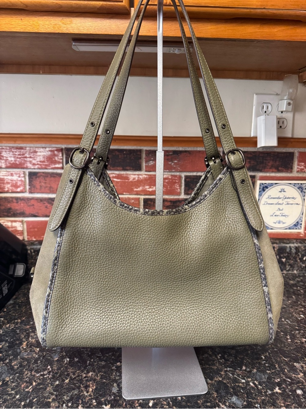 Coach Lori Shoulder Bag with Snakeskin Detail (Style C5266)